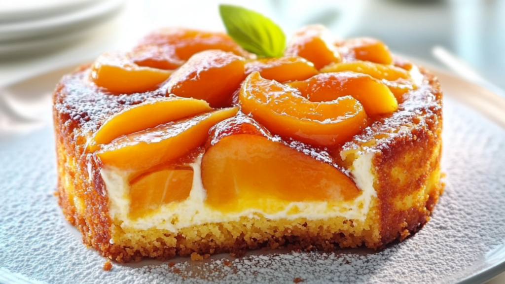 Gâteau aux Pêches Caramélisées