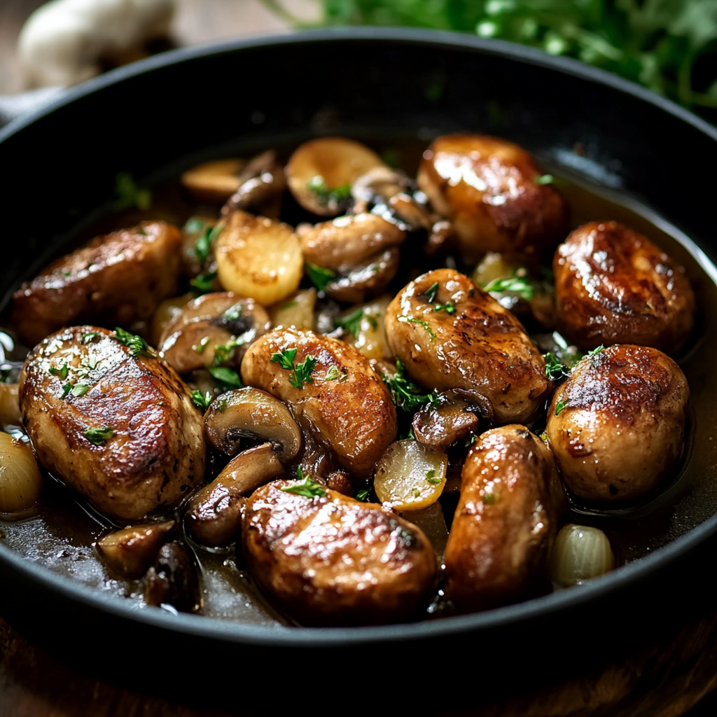 les Saucisses aux Champignons depuis recettemoderne
