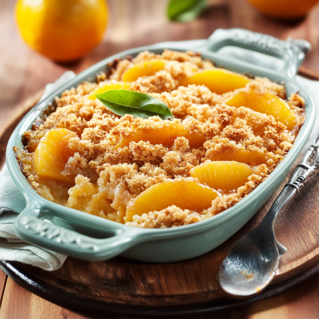 Crumble aux Pêches Facile et Délicieux