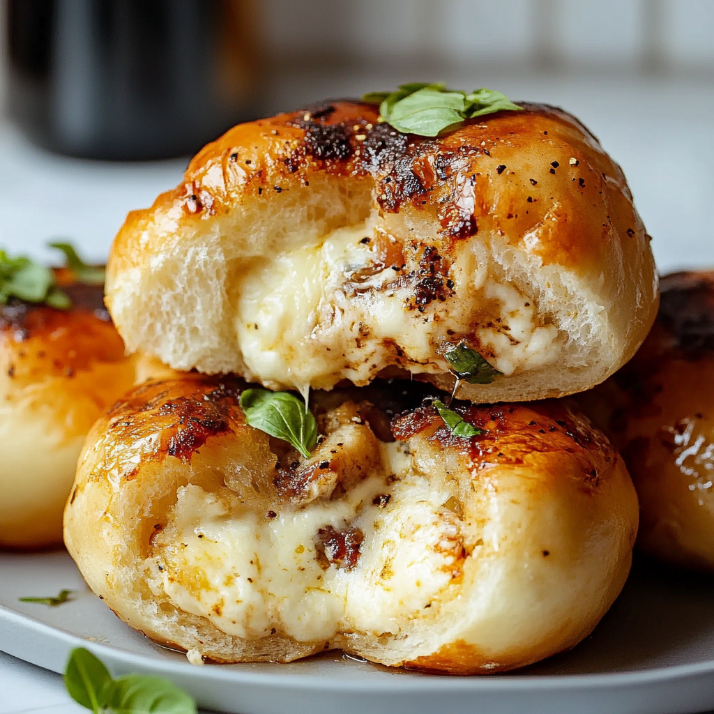 Buns Farcis Poulet & Mozzarella