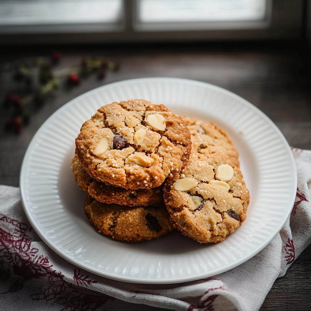 Biscuits aux Flocons d'Avoine et Amandes depuis recettemoderne