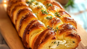 Brioche à Effeuiller au Beurre d'Ail et Mozzarella