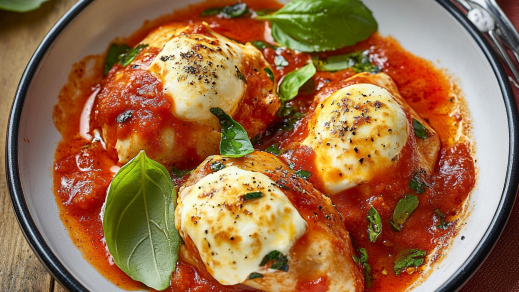 Poulet Mozzarella à la Sauce Tomate depuis recettemoderne