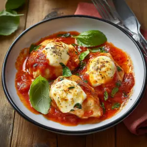 Poulet Mozzarella à la Sauce Tomate depuis recettemoderne