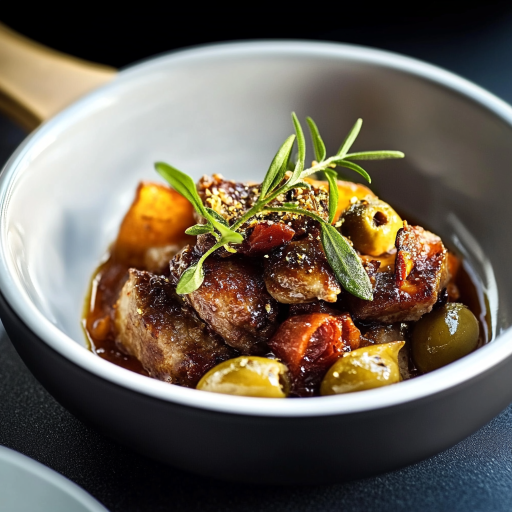 Jarret de Veau aux Olives et Épices