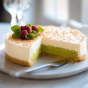 Cheesecake sans Cuisson à la Pistache