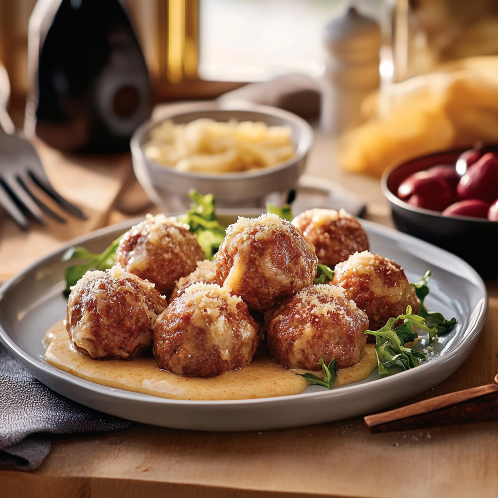Boulettes de saucisses à la crème de parmesan depuis recettemoderne