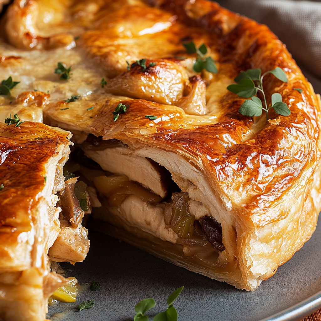 Tourte Poulet Champignons