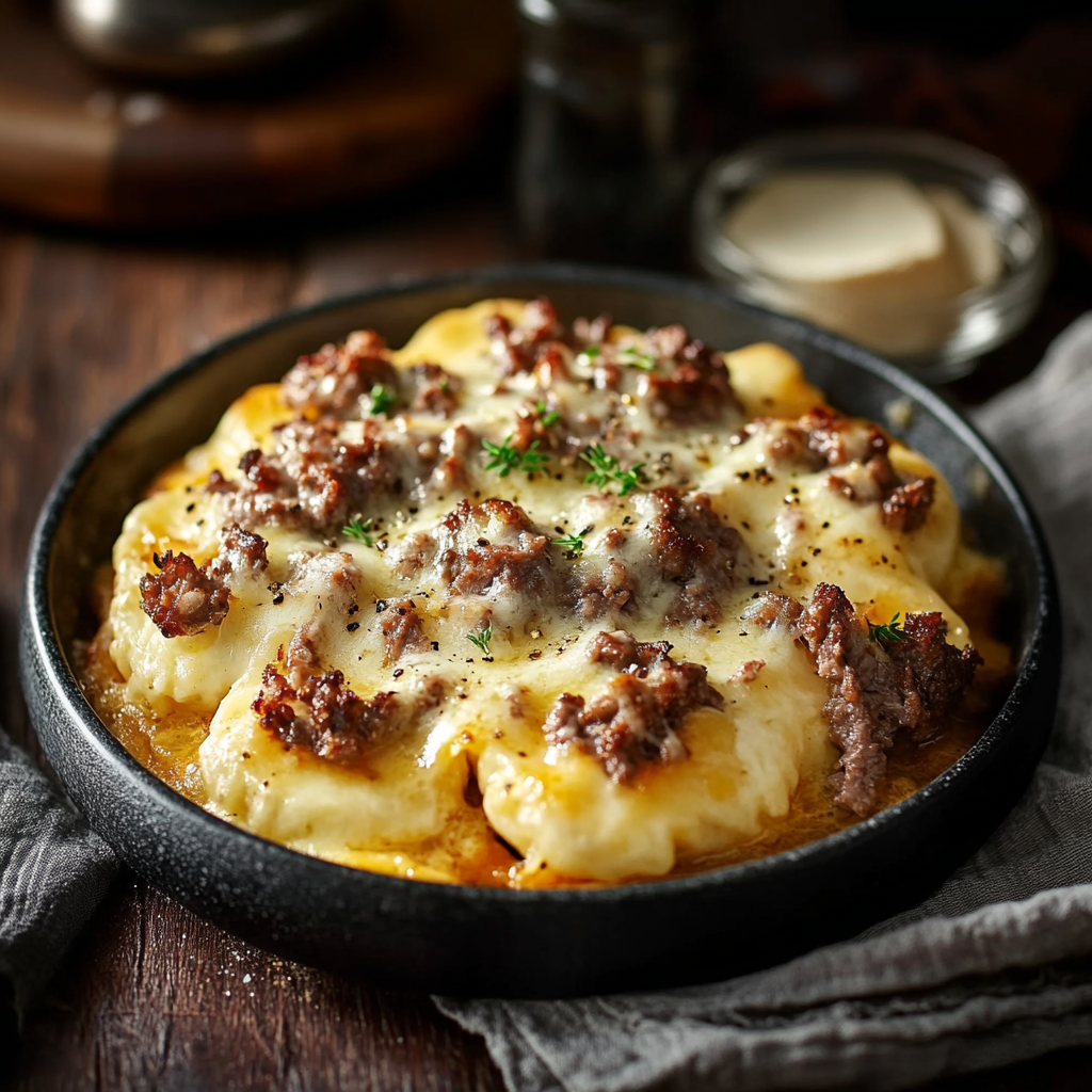 Coquillettes à la viande hachée et raclette depuis recettemoderne