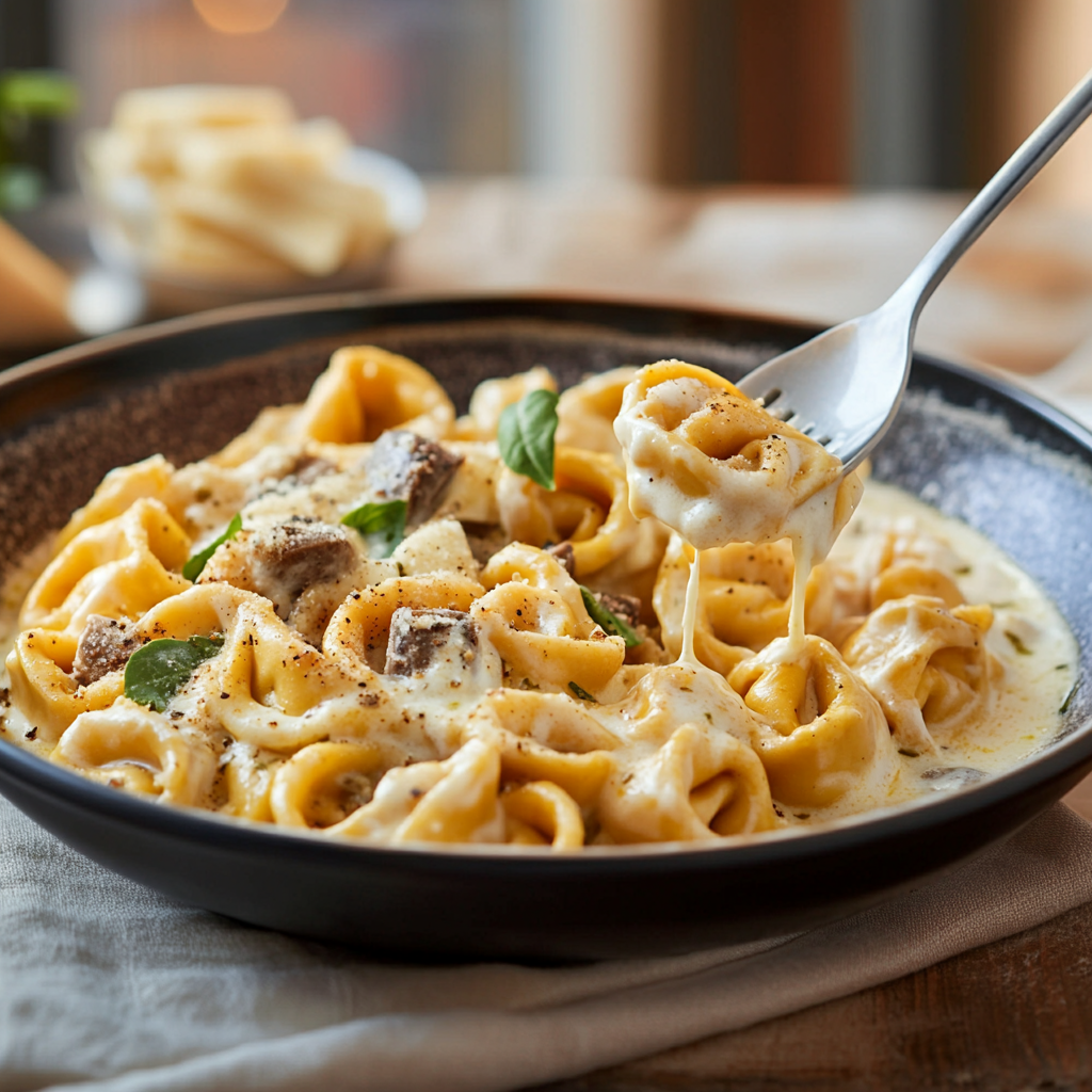 Tortellini Sauce Crémeuse au Fromage