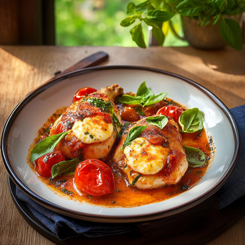 Poulet Mozzarella à la Sauce Tomate depuis recettemoderne