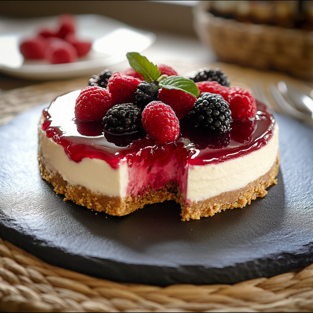 Gâteau léger et moelleux, garni de confiture de framboise depuis recettemoderne