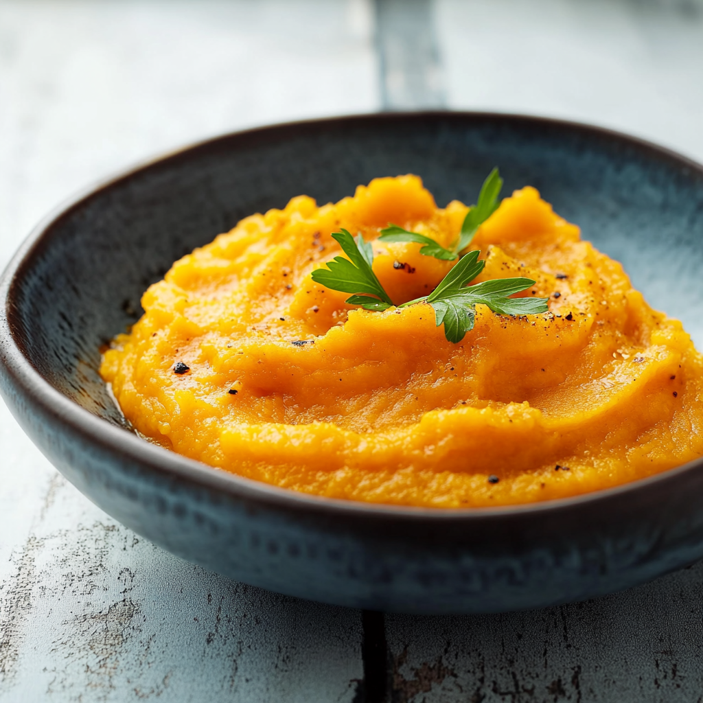 PUREE DE PATATE DOUCE AUX CHATAIGNES depuis recettemoderne