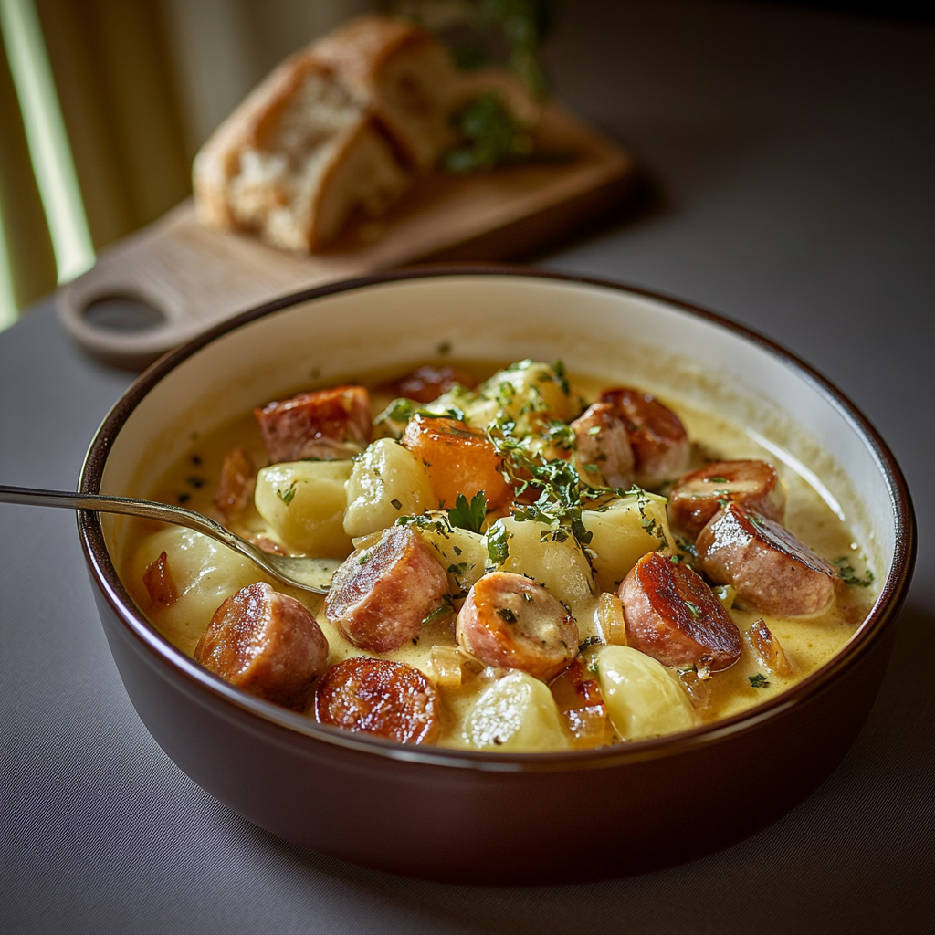 Fondue d’Endives aux Saucisses Fumées depuis recettemoderne