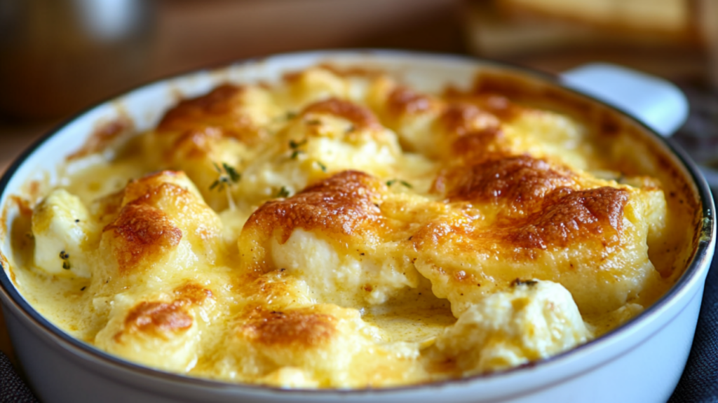 Gratin de Chou-Fleur au Curry et Mozzarella