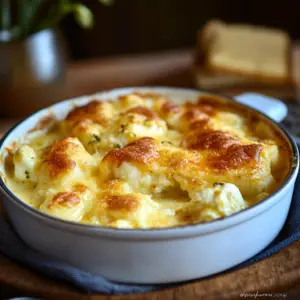 Gratin de Chou-Fleur au Curry et Mozzarella