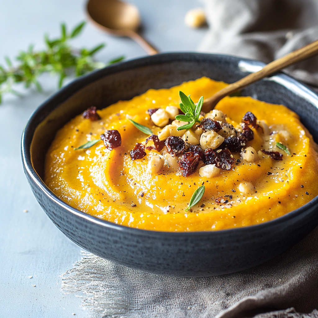 PUREE DE PATATE DOUCE AUX CHATAIGNES depuis recettemoderne