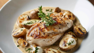 blanc de poulet sauce boursin depuis recettemoderne