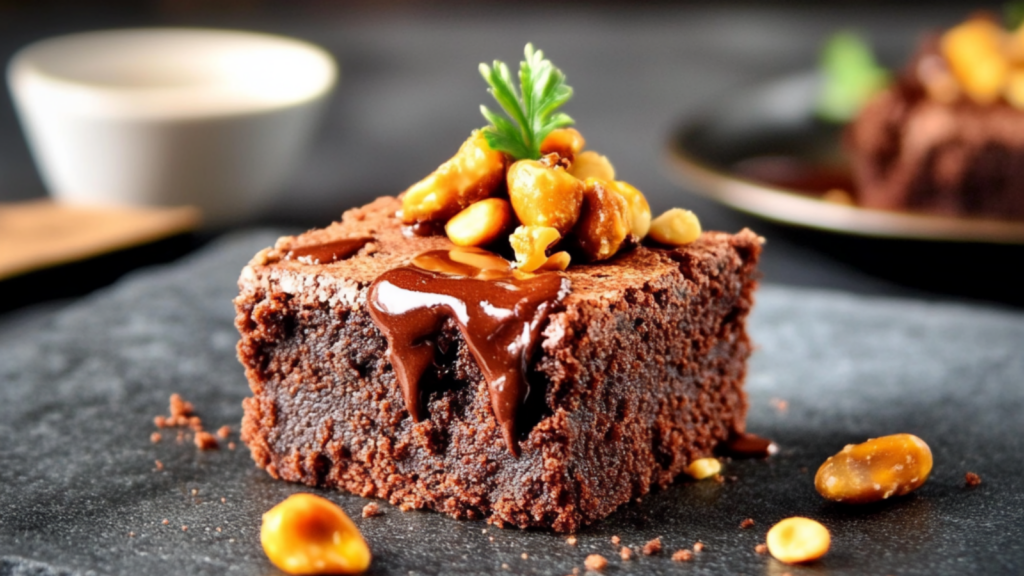 Brownies au Chocolat et Cacahuètes Caramélisées