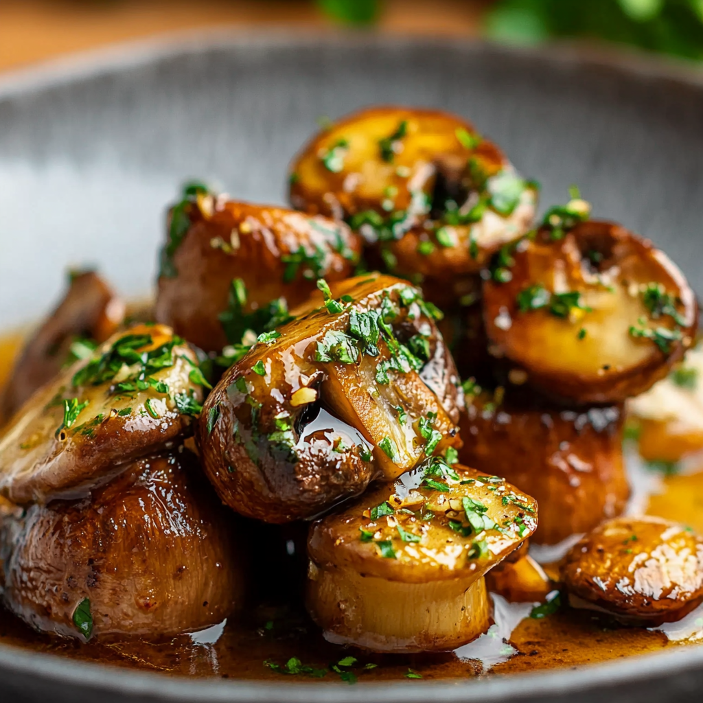 Champignons rôtis au four à la sauce soja depuis recettemoderne