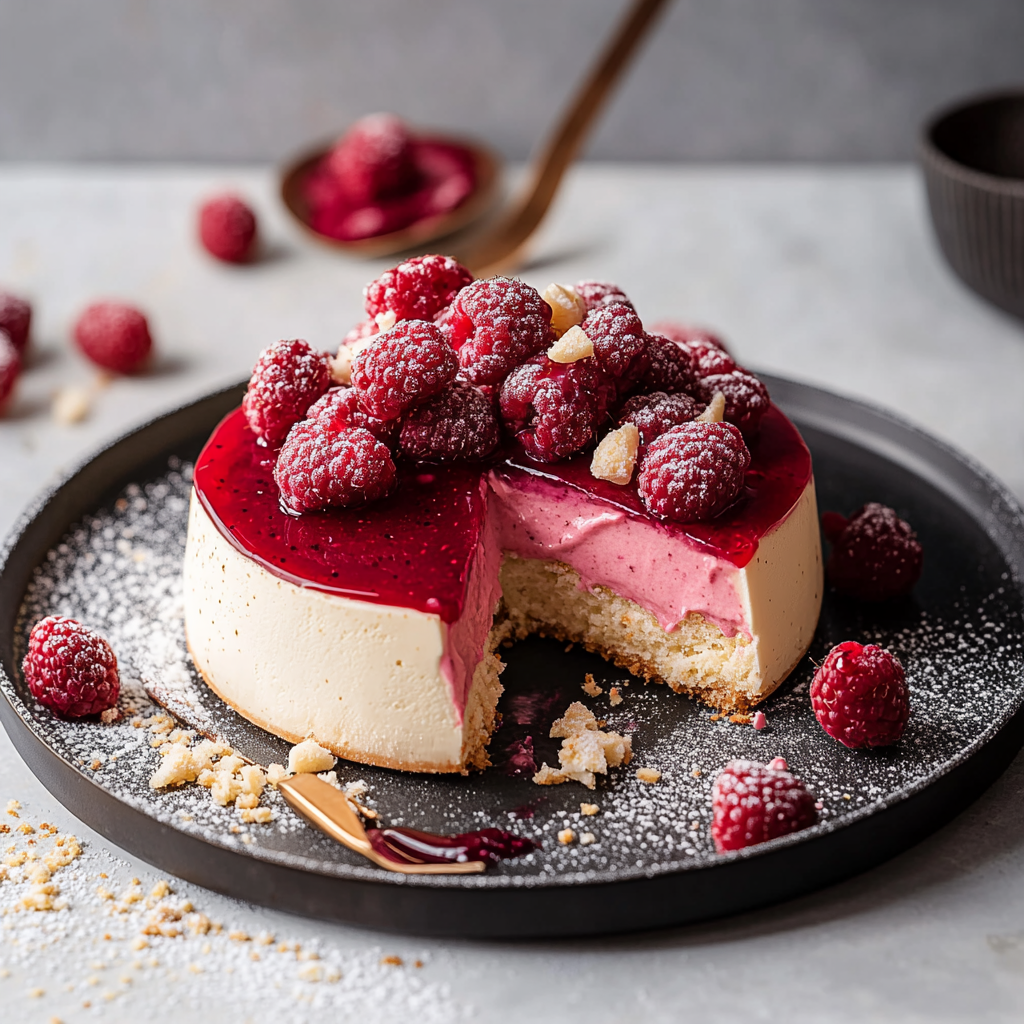 Croustillant aux framboises depuis recettemoderne