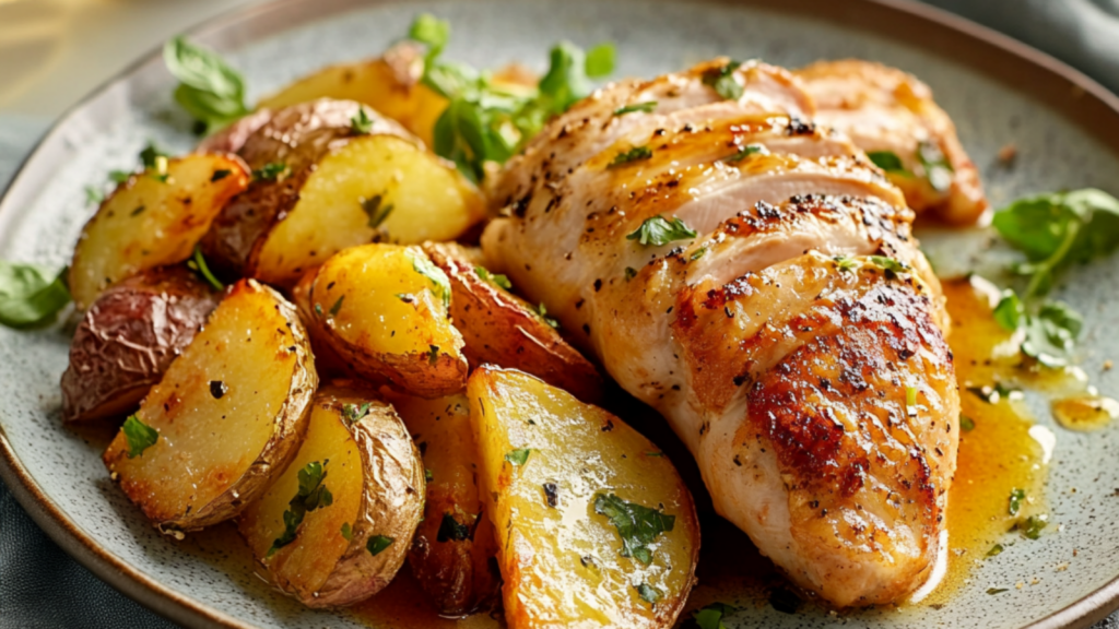 Poulet à l’Italienne et Pommes de Terre Rôties