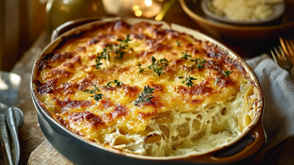 Gratin de poireaux au parmesan depuis recettemoderne