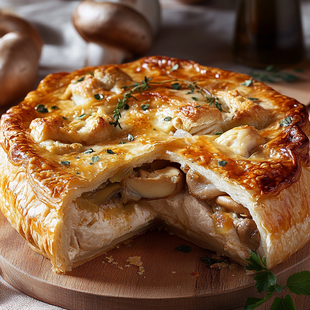 Tourte Poulet Champignons