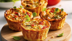 mini-quiches salées avec du poulet mariné depuis recettemoderne
