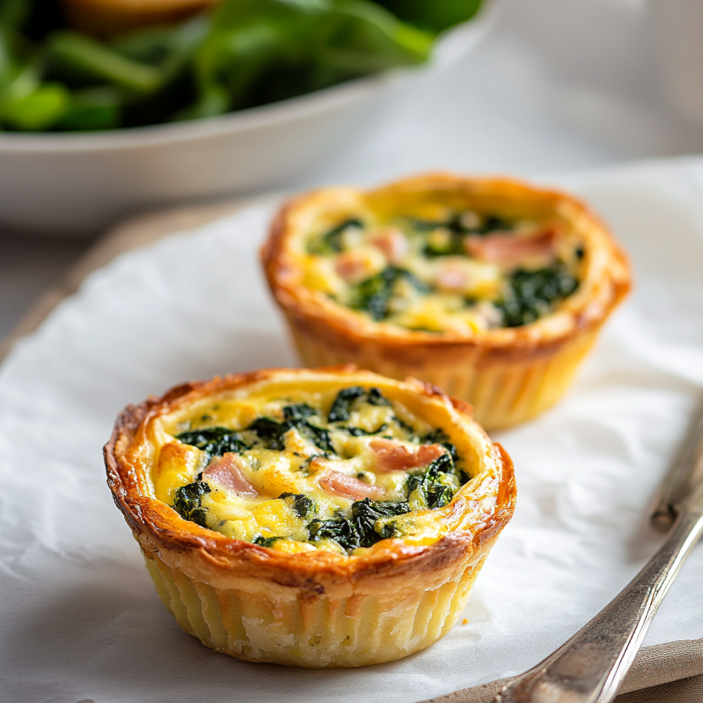 Muffins Quiche Épinards depuis recettemoderne