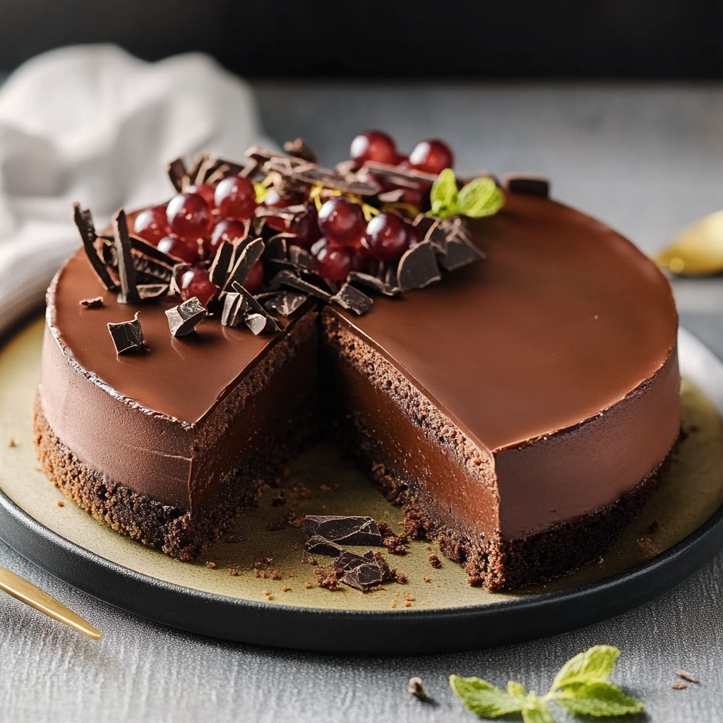 Gâteau Crémeux au Chocolat Sans Cuisson