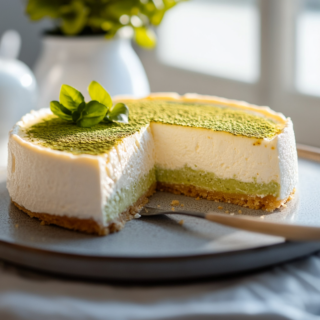 Cheesecake sans Cuisson à la Pistache