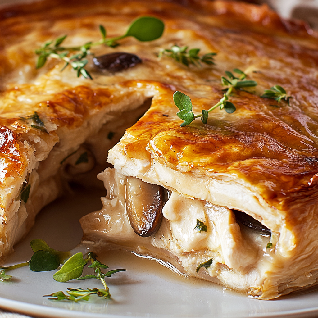 Tourte Poulet Champignons