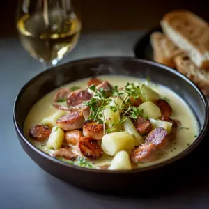 Fondue d’Endives aux Saucisses Fumées depuis recettemoderne