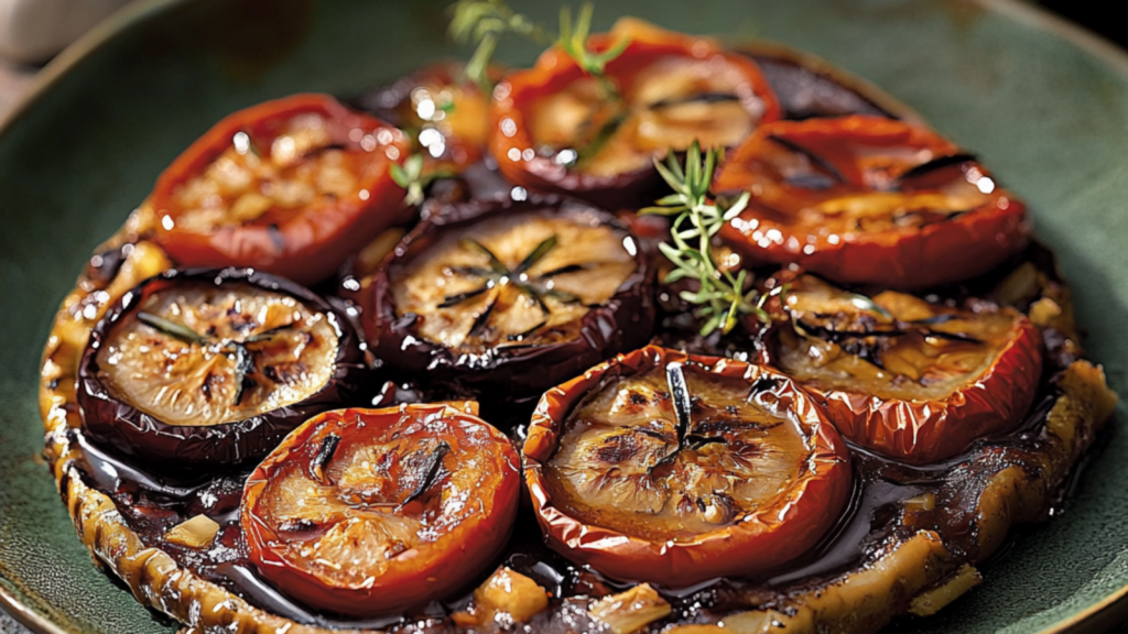 Tatin d’Aubergines aux Tomates Séchées