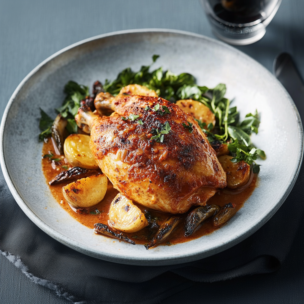 Poulet paprika fumé et épinards depuis recettemoderne