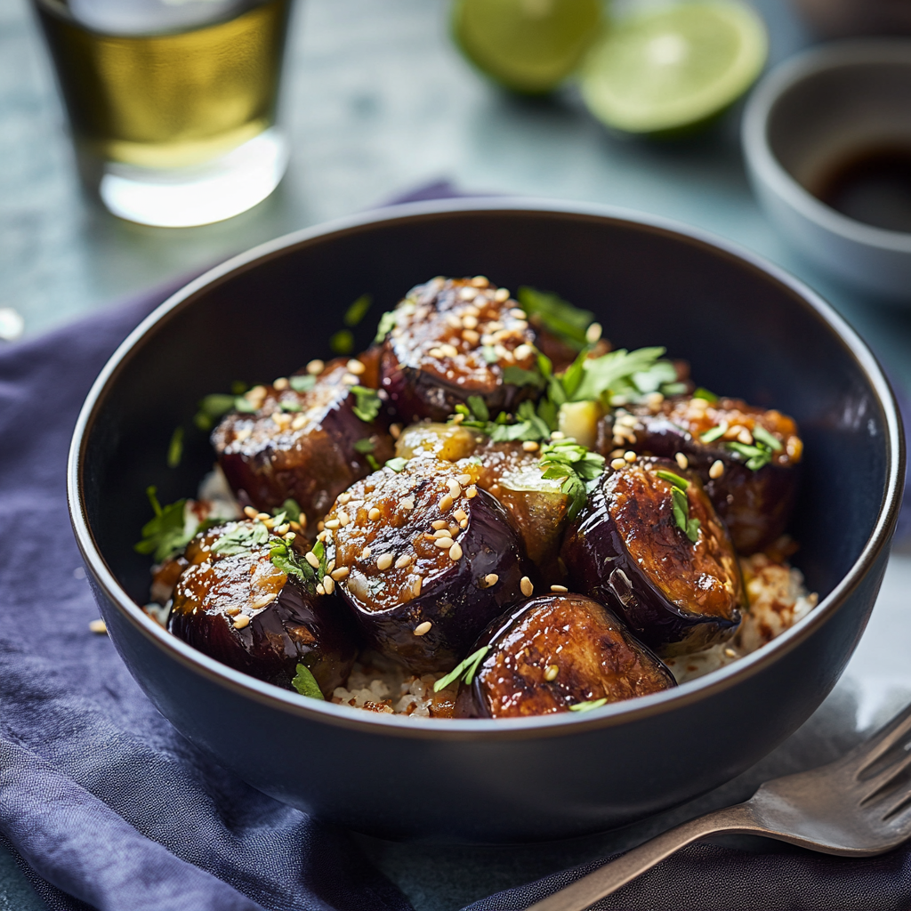 Boulettes d’aubergines aux pois chiches depuis recettemoderne