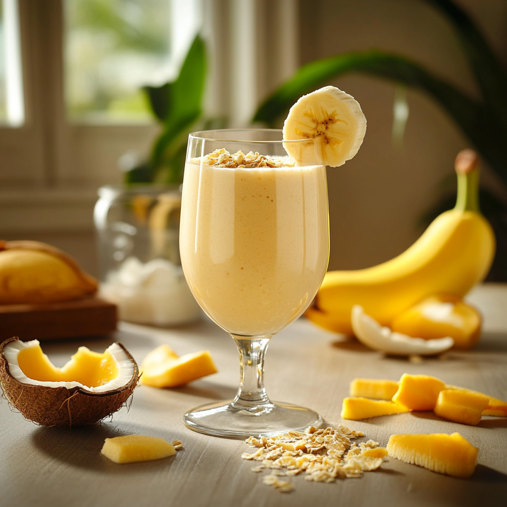 Smoothie Mangue, Banane & Coco
