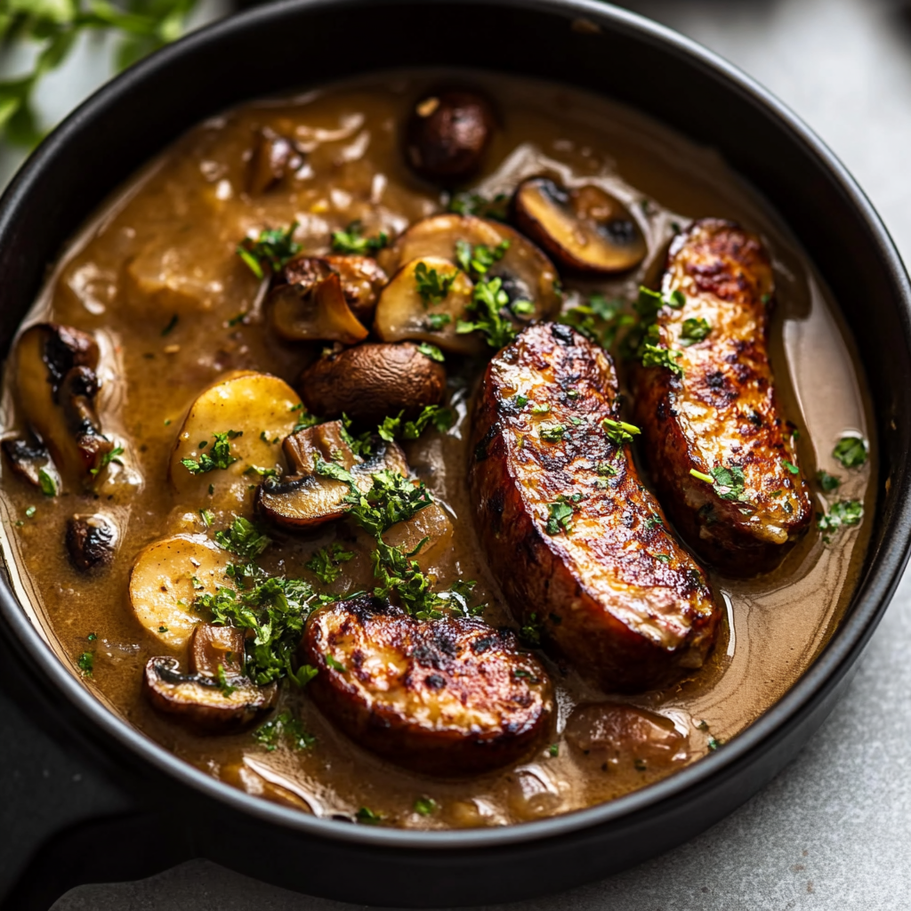 les Saucisses aux Champignons depuis recettemoderne