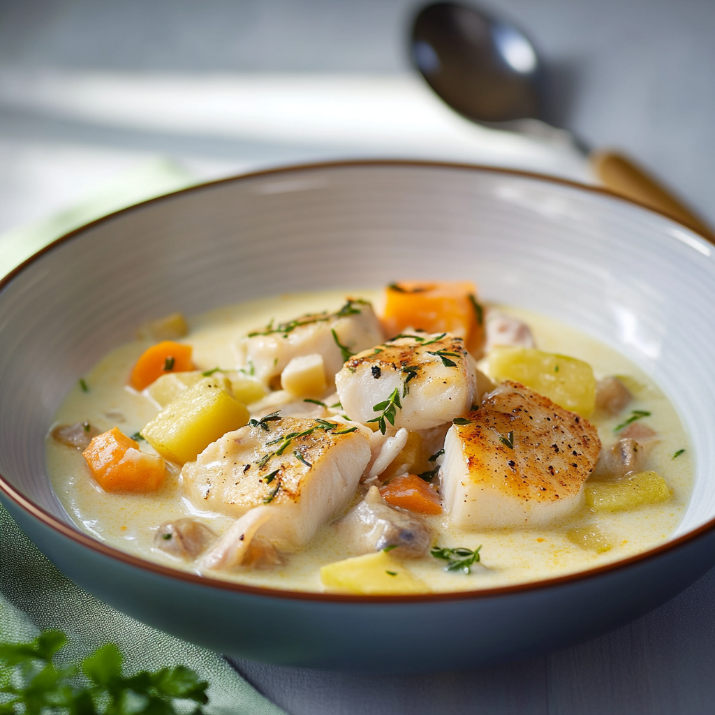 Blanquette de poissons au lait de coco depuis recettemoderne