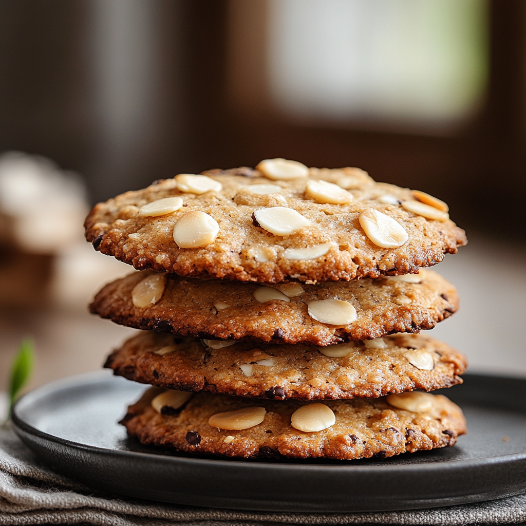 Biscuits aux Flocons d'Avoine et Amandes depuis recettemoderne