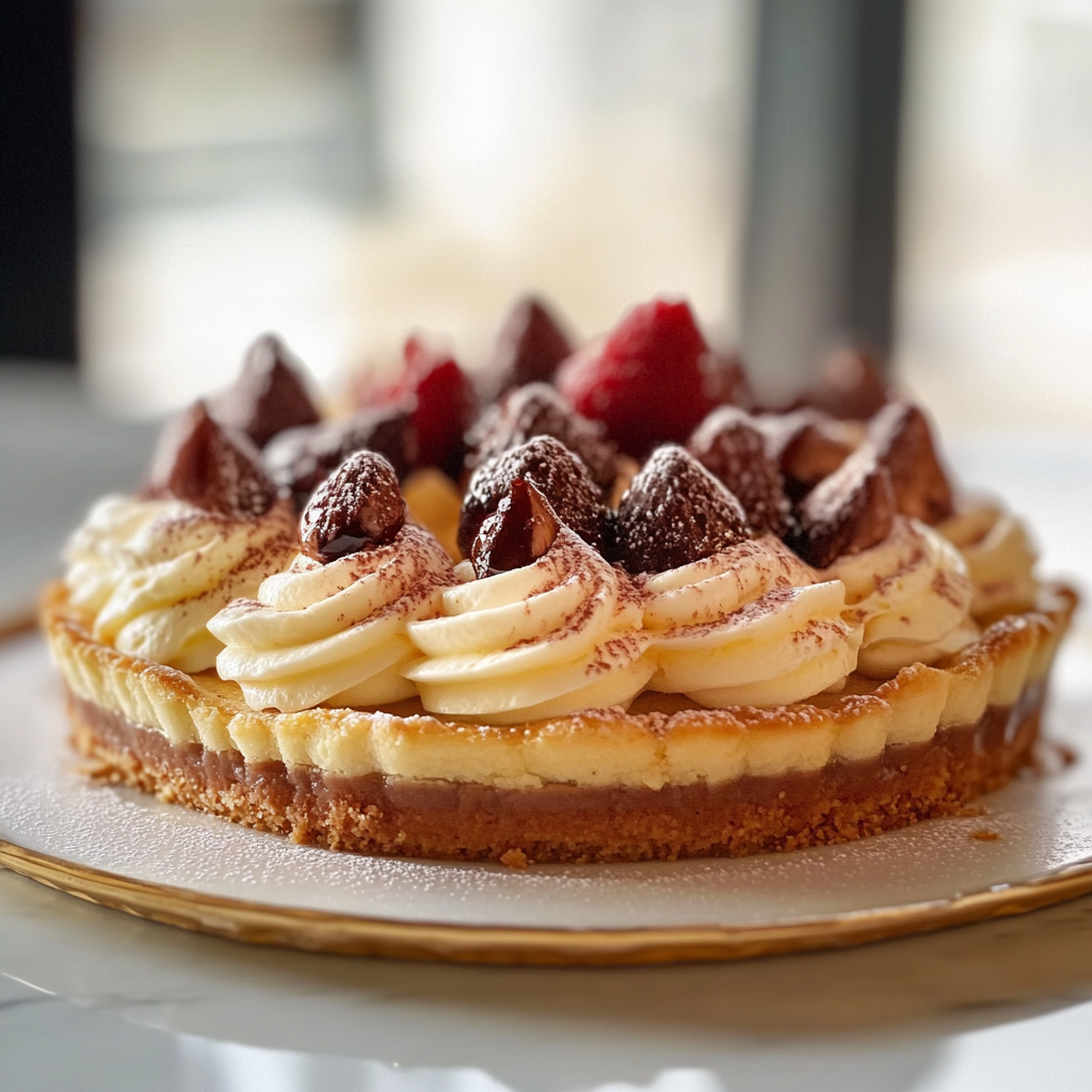 Tarte Infiniment Café : Délice au Café et Crème Onctueuse