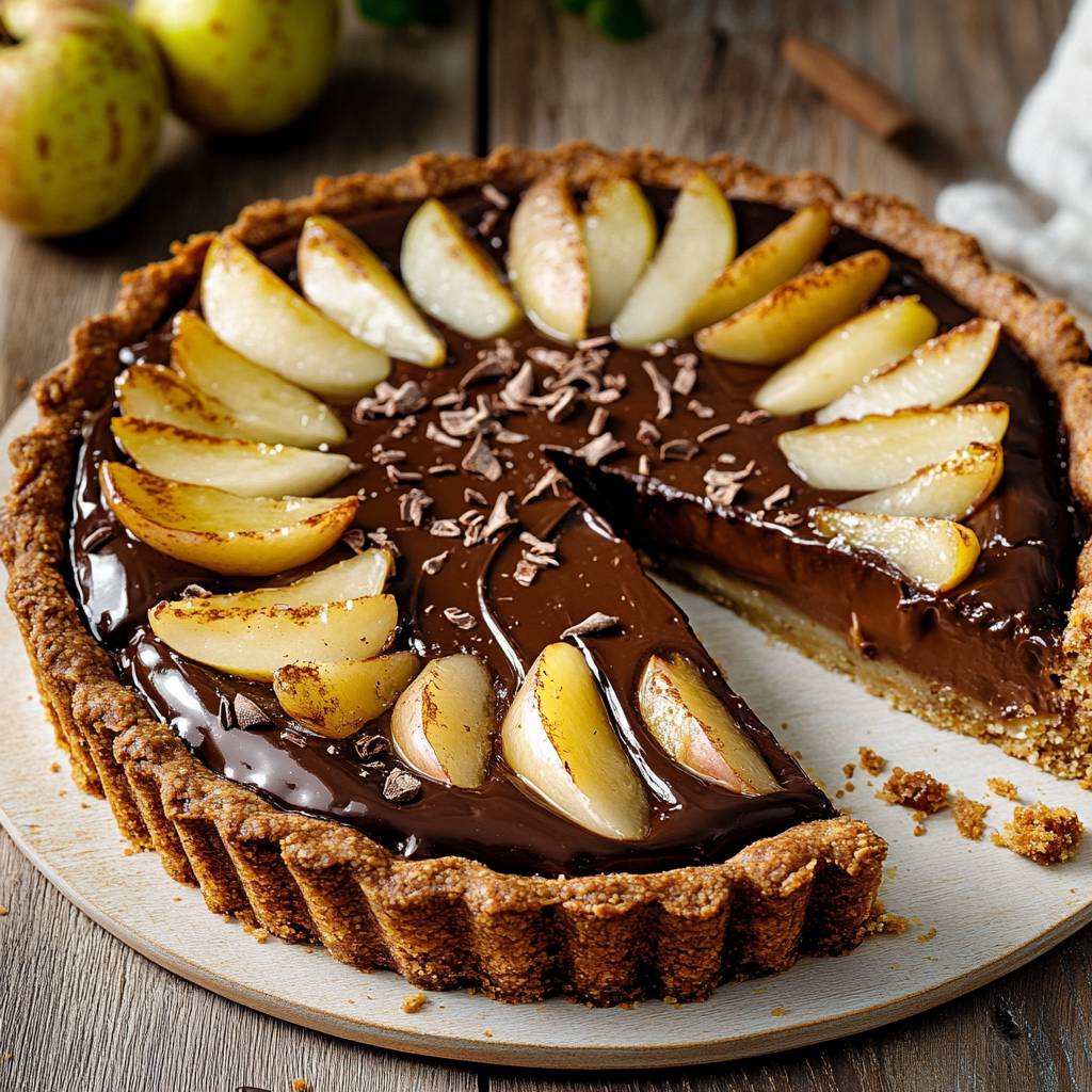 tarte poire chocolat maison depuis recettemoderne