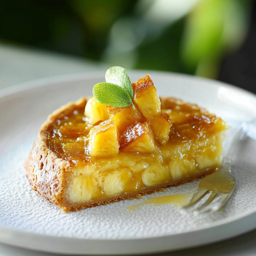 Tarte à l'Ananas Caramélisé : Dessert Exotique