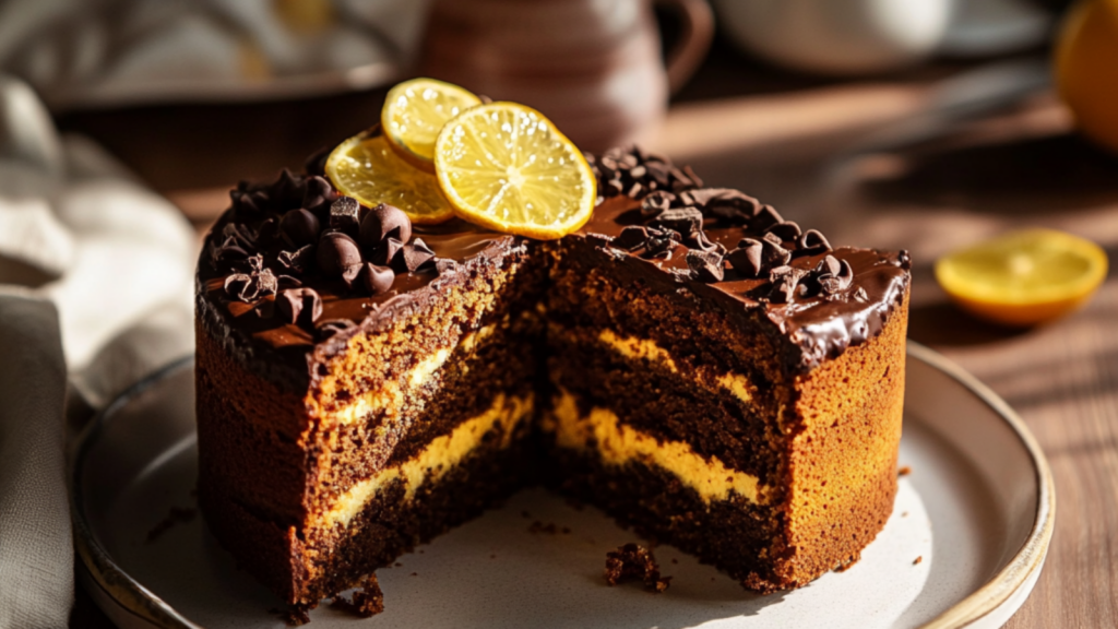 Cake à la citrouille et au chocolat depuis recettemoderne