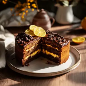 Cake à la citrouille et au chocolat depuis recettemoderne