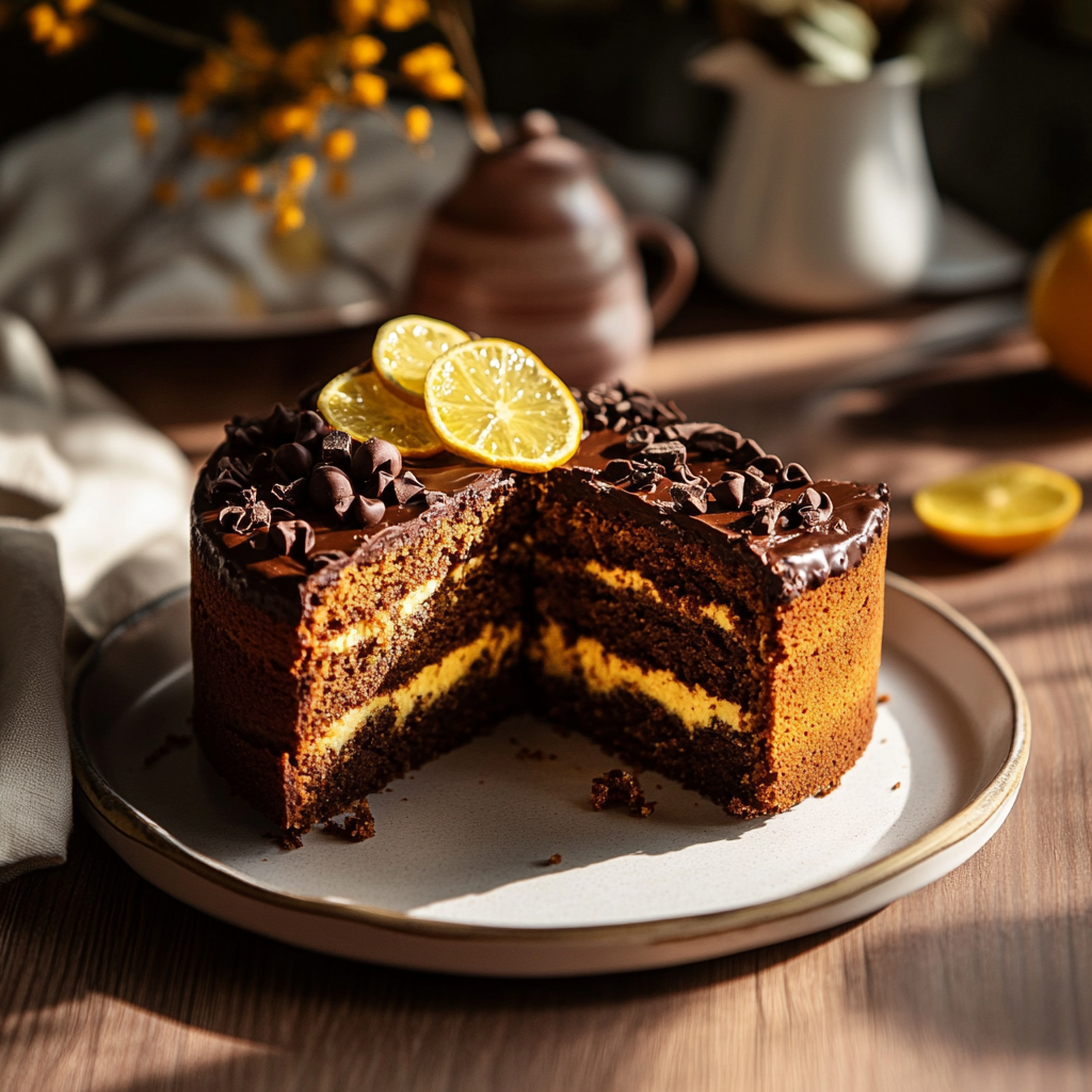 Cake à la citrouille et au chocolat depuis recettemoderne