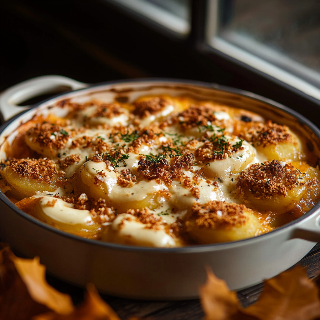 Gratin de patates douces au chèvre depuis recettemoderne