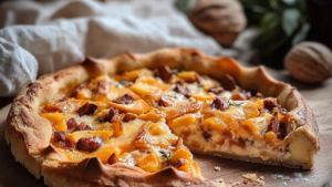 Tarte rustique aux oignons et butternut depuis recettemoderne