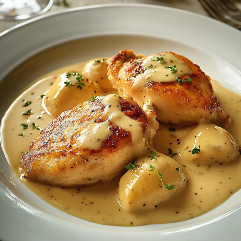 Poulet à la crème à la moutarde : une recette savoureuse